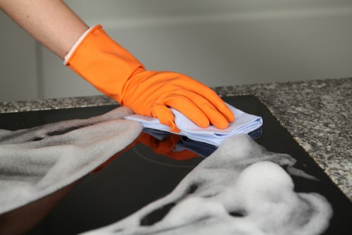 Cleaner refreshing a Kensington apartment during a one off clean