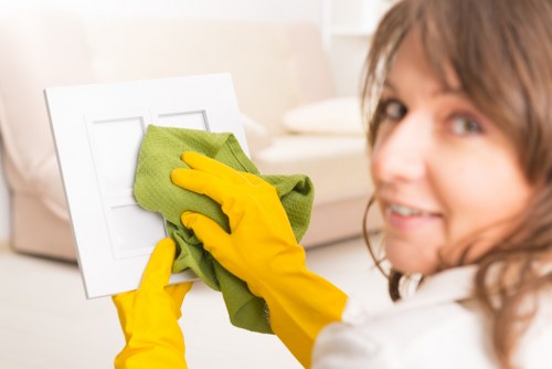 Modern office cleaning in Kensington with polished floors