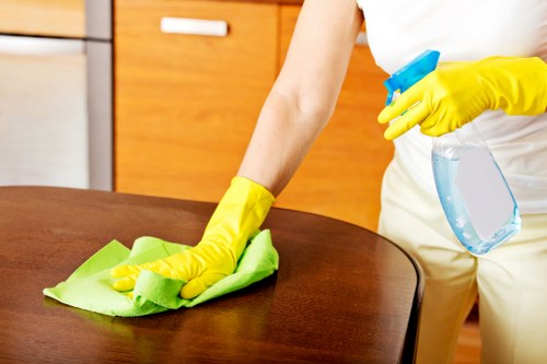 Deep steam cleaning a living room sofa in Kensington